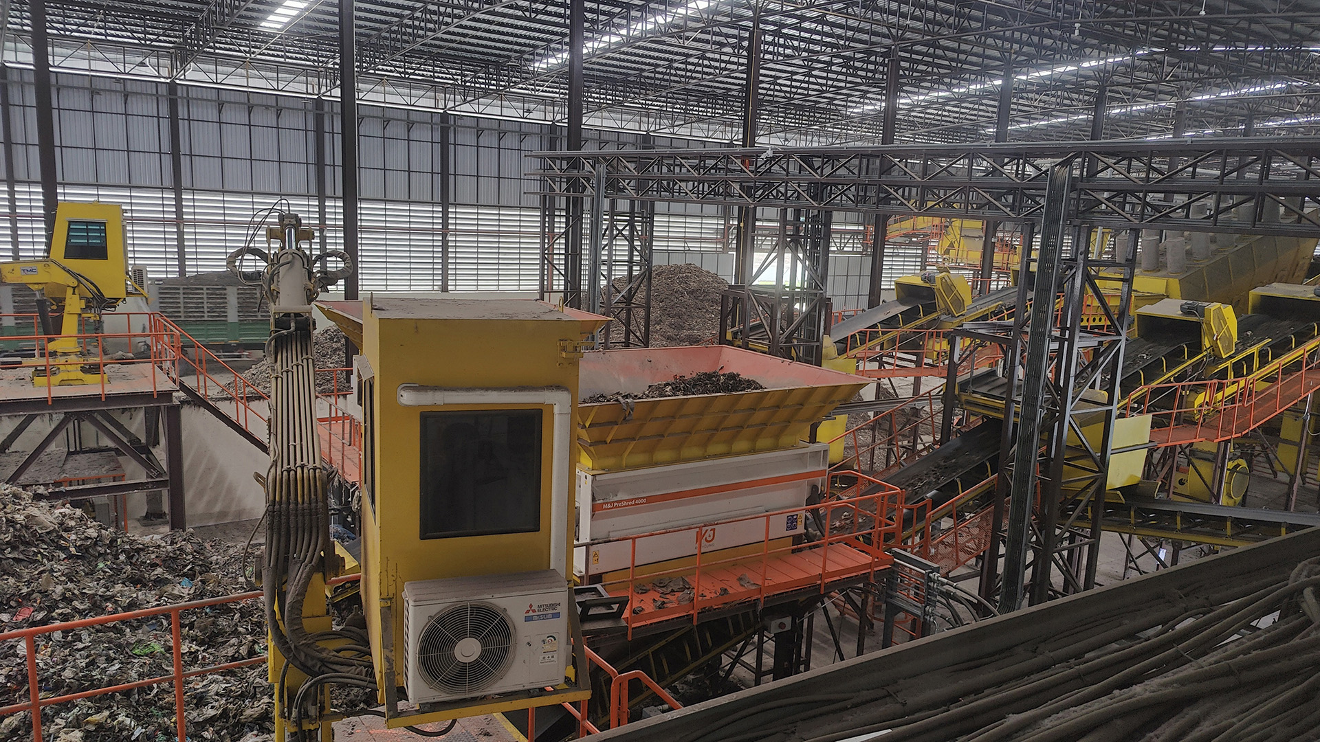 N15 Technology Shredder in waste treatment line