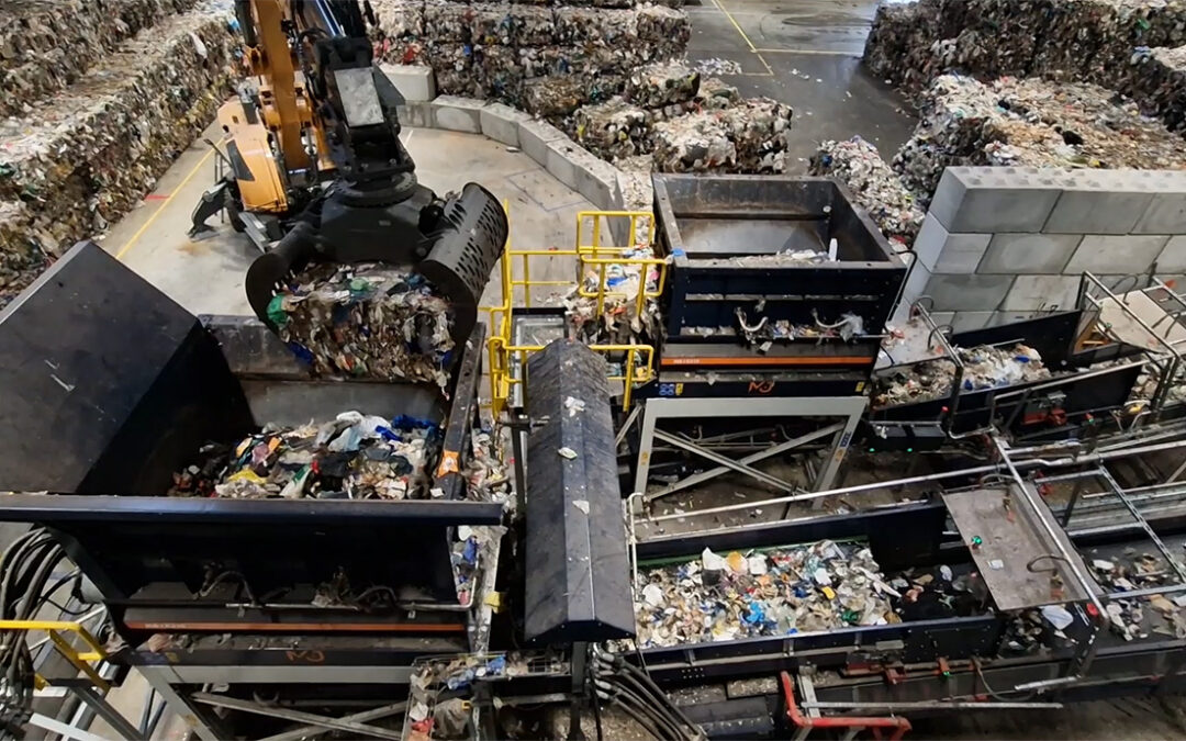 Shredding plastic waste at Resource Denmark